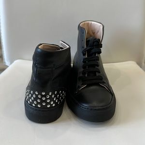 ESCADA High Top Sneaker | Size 37 | Black with Studs